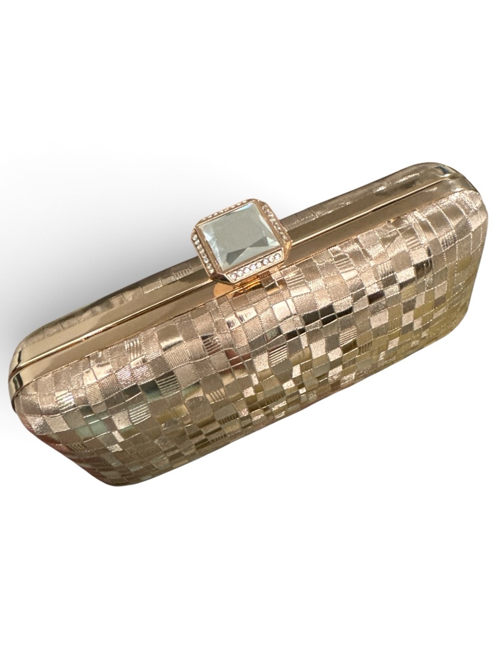 Champagne with a hint of Rose Gold evening clutch NWT